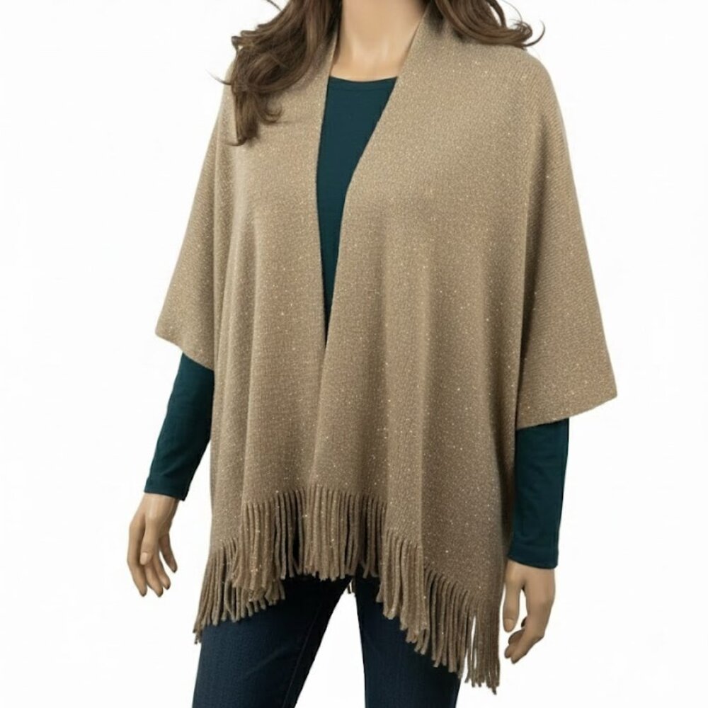 Women's Womens Khaki Tan Glitter Scarf NWT One Size